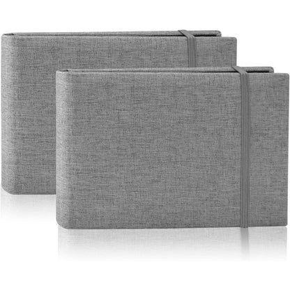 2PACK 4x6 Photo Album, 4x6 100 Pockets Linen Cover Photobook Small Capacity Pictures Book Easy to Classify and Portable for Wedding Family Baby Vacation (Blue)