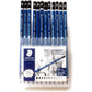 STAEDTLER Mars Lumograph Black Artist Wooden Lead Pencil - Box of 6 (8B 6B 4B 4B 2B 2B) in Metal Box- With Tub 2-Hole Sharpener and Free Eraser
