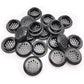 50Pcs Air Vents 53mm Circular Soffit Vent Stainless Steel Round Vent Mesh Hole Louver for Kitchen Bathroom Cabinet Wardrobe (White)