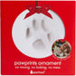 Pearhead Clay Pawprint Christmas Ornament, Pet Owner Holiday Gift, Dog or Cat Paw Print Keepsake, DIY Pawprint Hanging Ornament, Classic Red Ribbon