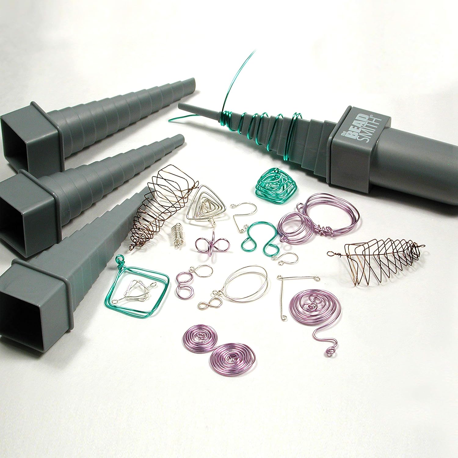 Buy now The Beadsmith Mandrel 4X, Wire Wrapping Set, 4 Different Shapes, Oval, Square, Round and Triangle, Plus Interchangeable Handle, Metal Jewelry Forming and Shaping Tool at indiglob india