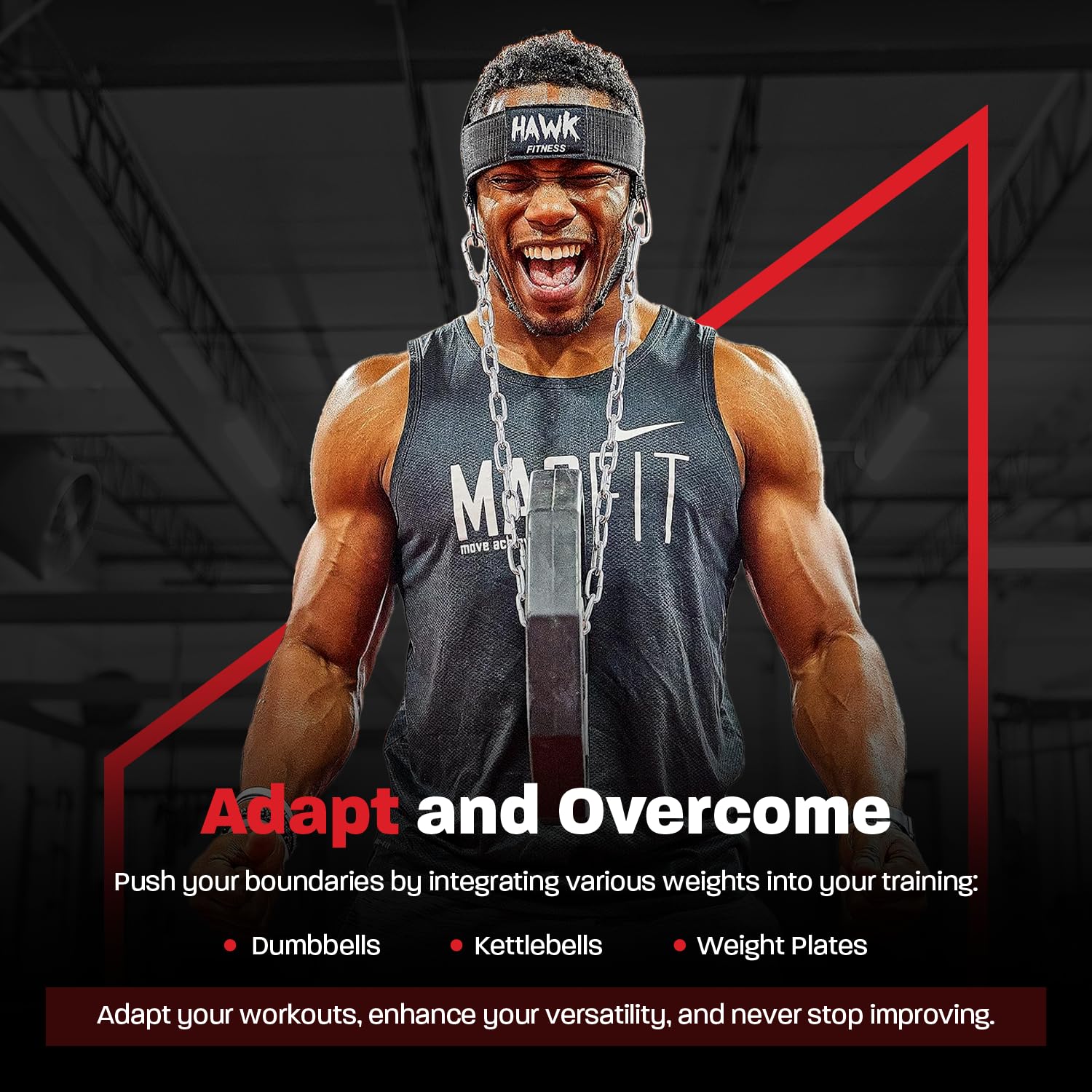 Buy now Hawk Sports Neck Harness for Men and Women with Adjustable Neck Strap and 30" Steel Chain for Safely Lifting Weights Up to 150 lbs., Neck Exercise Equipment for Muscle Growth and Strength Training at indiglob india