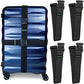 Untethered Luggage Straps | TSA-Approved Suitcase Belts with Heavy-Duty Buckles. Secure Adjustable Travel Accessories for Checked Bags. 4-Pack