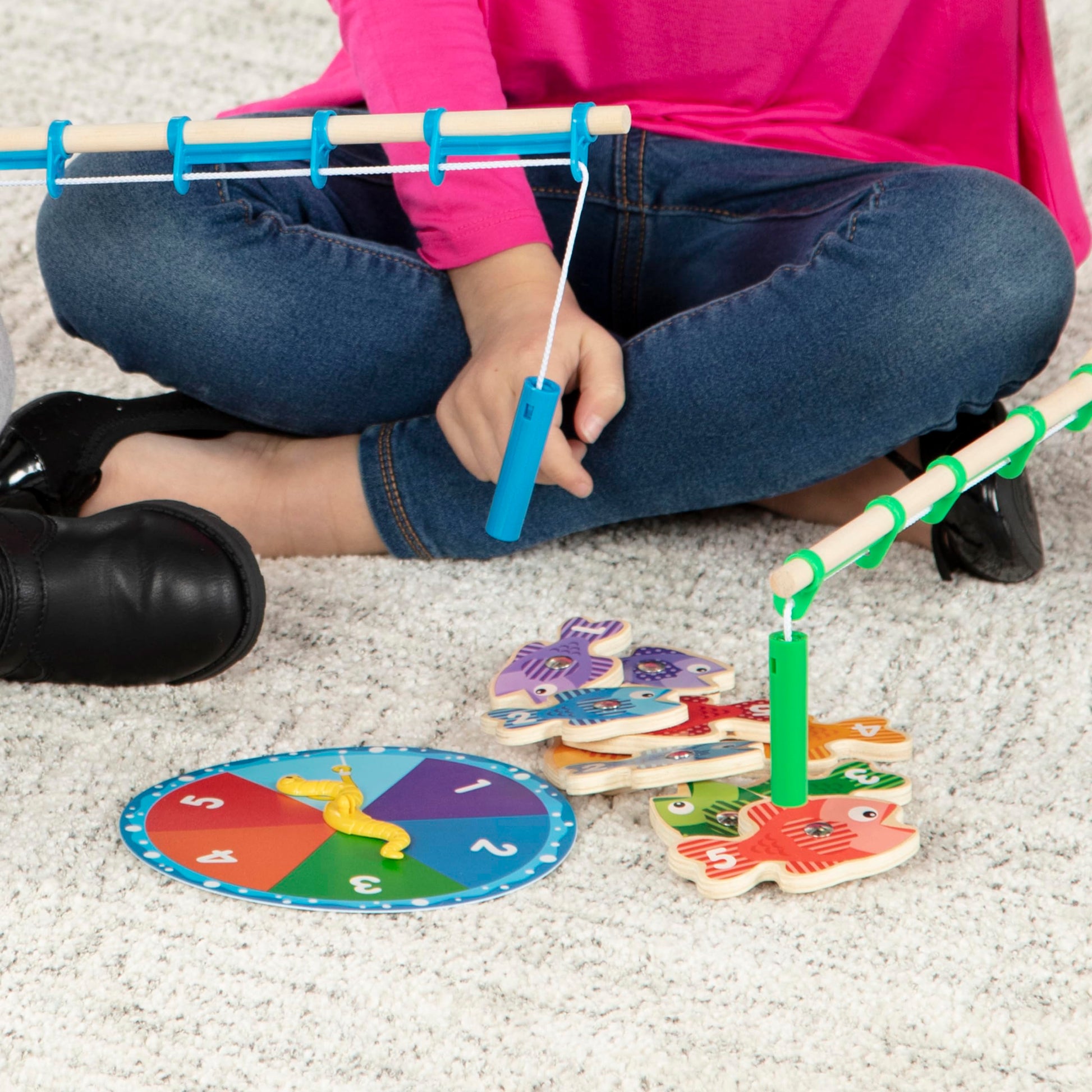 Buy now Melissa & Doug Catch & Count Wooden Fishing Game With 2 Magnetic Rods at indiglob india