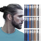 79STYLE 100pcs Men Hair Tie For Man Bun.Man Bands Hair Ties For Mens Long Hair Elastic Fabric Hair Ties Knotted Black Ribbons Knot Men's Ponytail Holders Guys (Black-100pcs)
