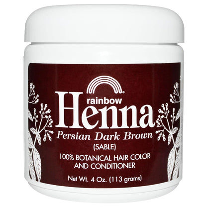 RAINBOW RESEARCH Dark Brown Henna - 4 oz.
