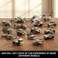 WW2 Army Tank Toys Building Sets Compatible with Lego, Create a German Dora Cannon or 16 Military Vehicles with 20 Toy Soldiers, STEM Toys for Boys Kids Age 6+ Year Old