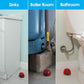 Buy now Water Leak Bug Monitoring Sensor with Alarm 6 Pack - Electronic Flood Detector for Kitchen & Basement- Detects as Little as 1/32" of Liquid - Overflow Alert Beeps Loudly - XMAS Gift for New Homeowners at indiglob india