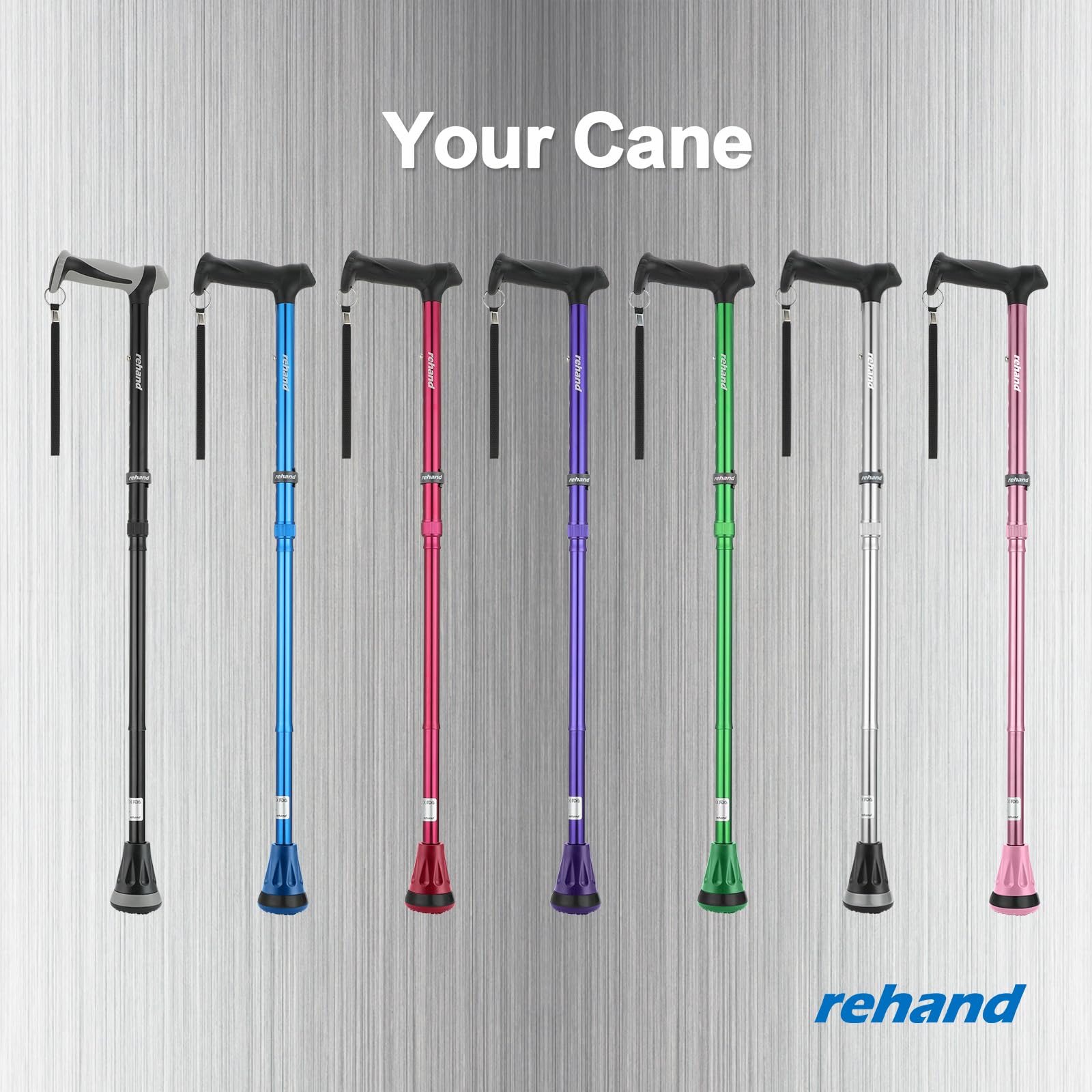 Buy now REHAND Walking Cane - Foldable, Adjustable, Collapsible Walking Canes for Men & Women, Heavy Duty All Terrain Tip, with Travel Bag | Walking Sticks for Seniors & Adults at indiglob india