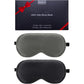 BeeVines Sleep Mask, 2 Pack 100% Real Natural Silk Eye Masks with Adjustable Strap for Sleeping, Mulberry Silk Eye Sleep Shade Cover, Blocks Light Reduces Puffy Eyes Traveling Gifts (Black & Black)