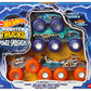 Buy now Hot Wheels Monster Trucks Multipack, 1:64 Scale Mega-Wrex & Tiger Shark Toy Trucks with Big Rigs in Matching Power Smashers Deco at indiglob india