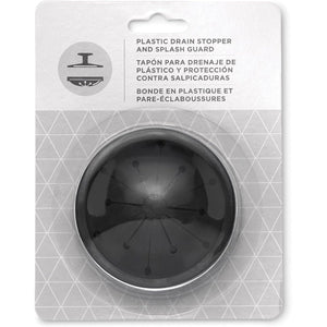 Waste King Black Disposer EZ Mount Garbage Disposal Stopper and Splash Guard for Sink Drain, 1025