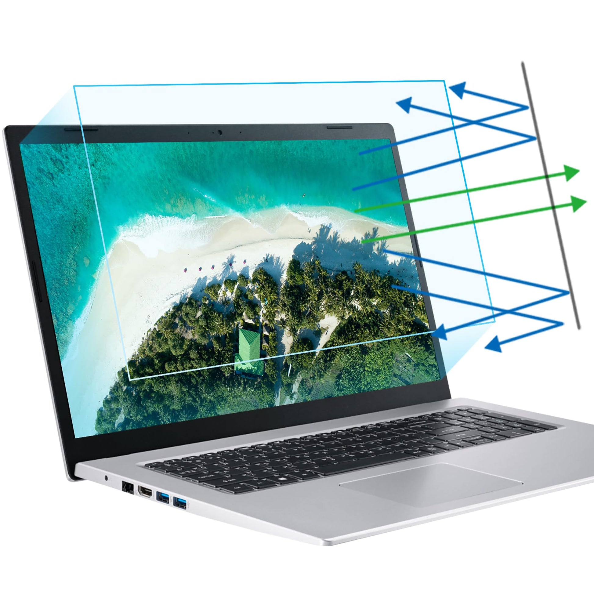 Buy now F FORITO 2-Pack 15.6 Inch Anti Blue Light Laptop Screen Protector, Eye Protection Anti Glare Matte Computer Screen Cover for 15.6" Laptop with 16:9 Aspect Ratio, Reduce Eye Strain and Touch Sensitive 17.3 Inch (Diagonal) - 16:9 Aspect Ratio Transparent at indiglob india