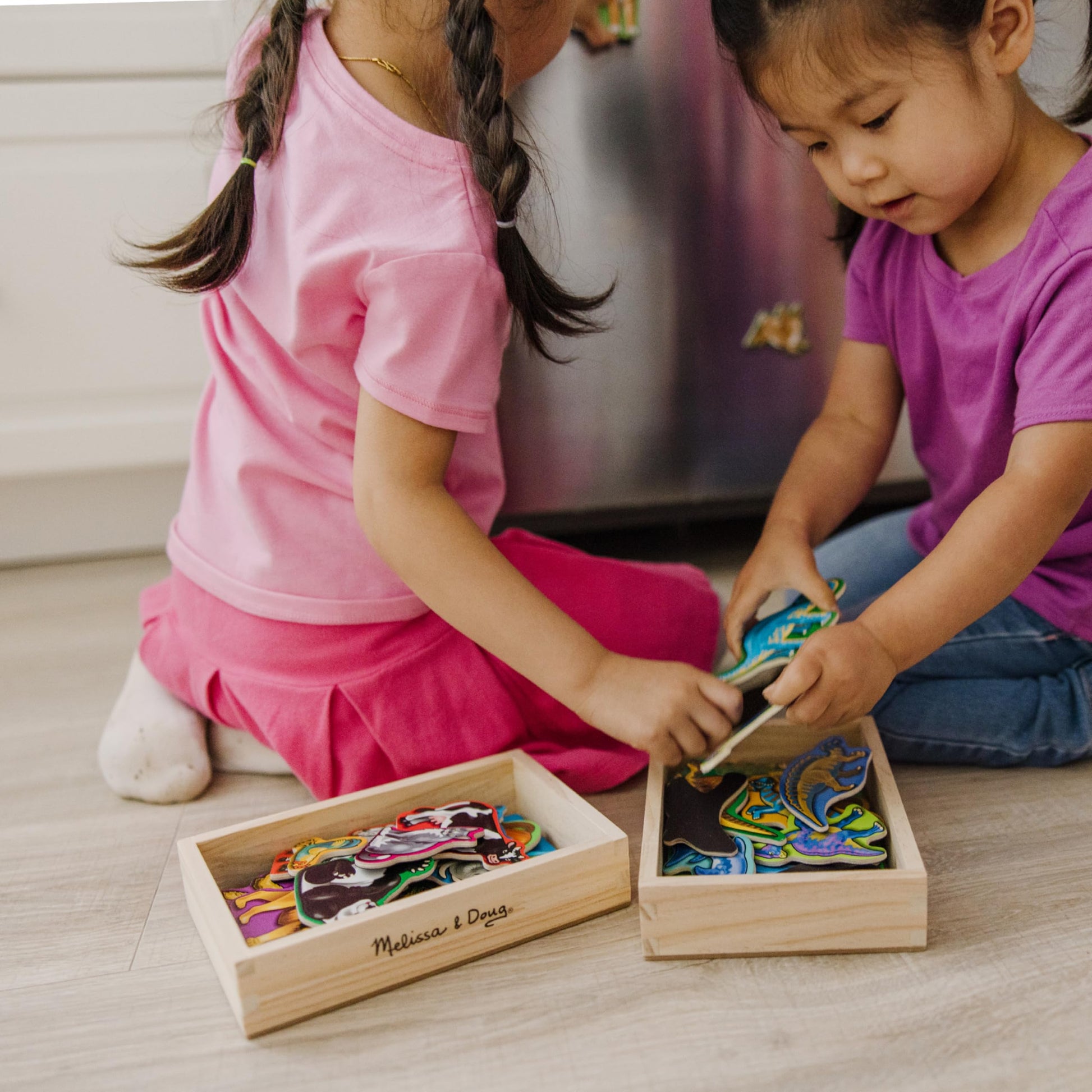 Buy now Melissa & Doug Wooden Magnets Set - Animals and Dinosaurs with 40 Wooden Magnets at indiglob india