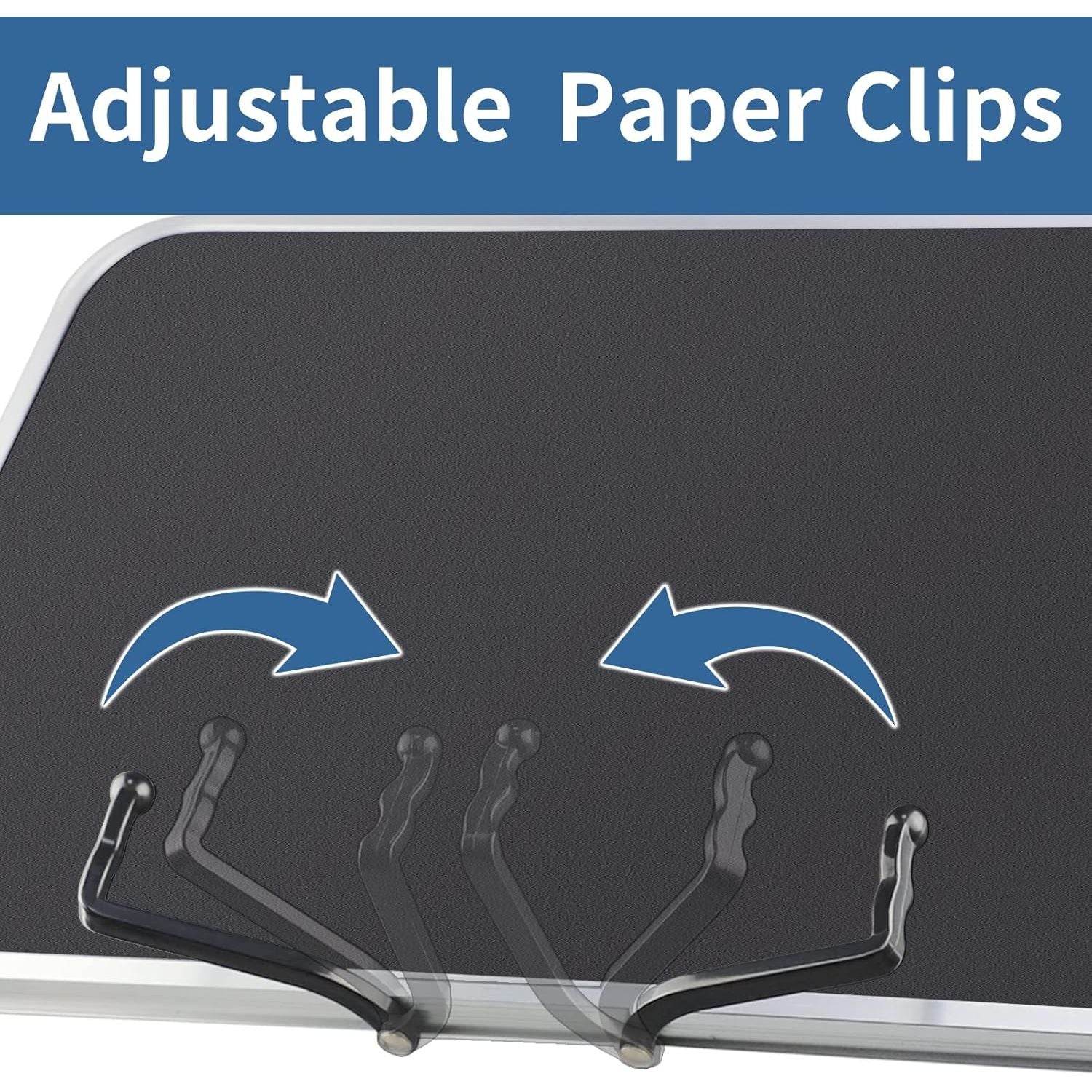 Adjustable Book Stand,Durable and Lightweight Aluminum Book Holder Stand with 2 Flexible Paper Clips,Ergonomic Book Holder for Tablets, Magazines, Documents - My Store