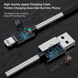 2Pack 10ft iPhone Charger Cable, [ Apple MFi Certified ] Long Lightning Cable 10 Foot, High Fast 10 Feet Apple Charging Cable Cord for Apple iPhone14 Pro Max/13 Mini/12/11/XS/XR/8