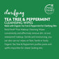 Petal Fresh Clarifying Tea Tree & Peppermint Makeup Removing, Cleansing Towelettes, Gentle Face Wipes, Daily Cleansing, Vegan and Cruelty Free, 60 count