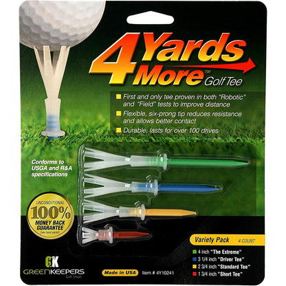 4 Yards More Golf Tee - Variety Pack (4 Tees)