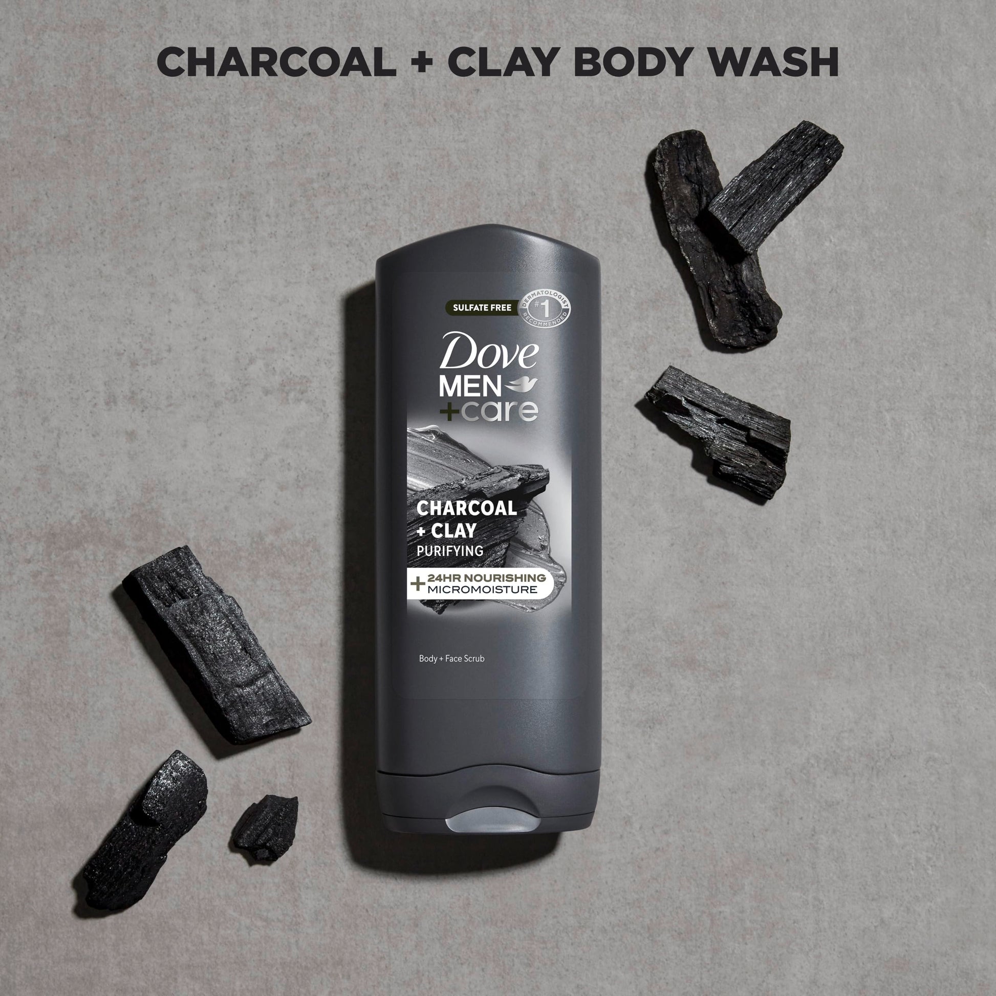Buy now DOVE MEN + CARE Purifying Charcoal + Clay Body and Face Wash with 24-Hour Nourishing Micromoisture Technology Body Wash for Men, 13.5 oz at indiglob india