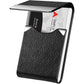 Business Card Holder, Metal Slim Business Card Case, Pocket Card Holder for Women or Men, PU Leather Business Card Holder Case RFID Blocking Name Card Holder with Magnetic Closure, Black Carbon