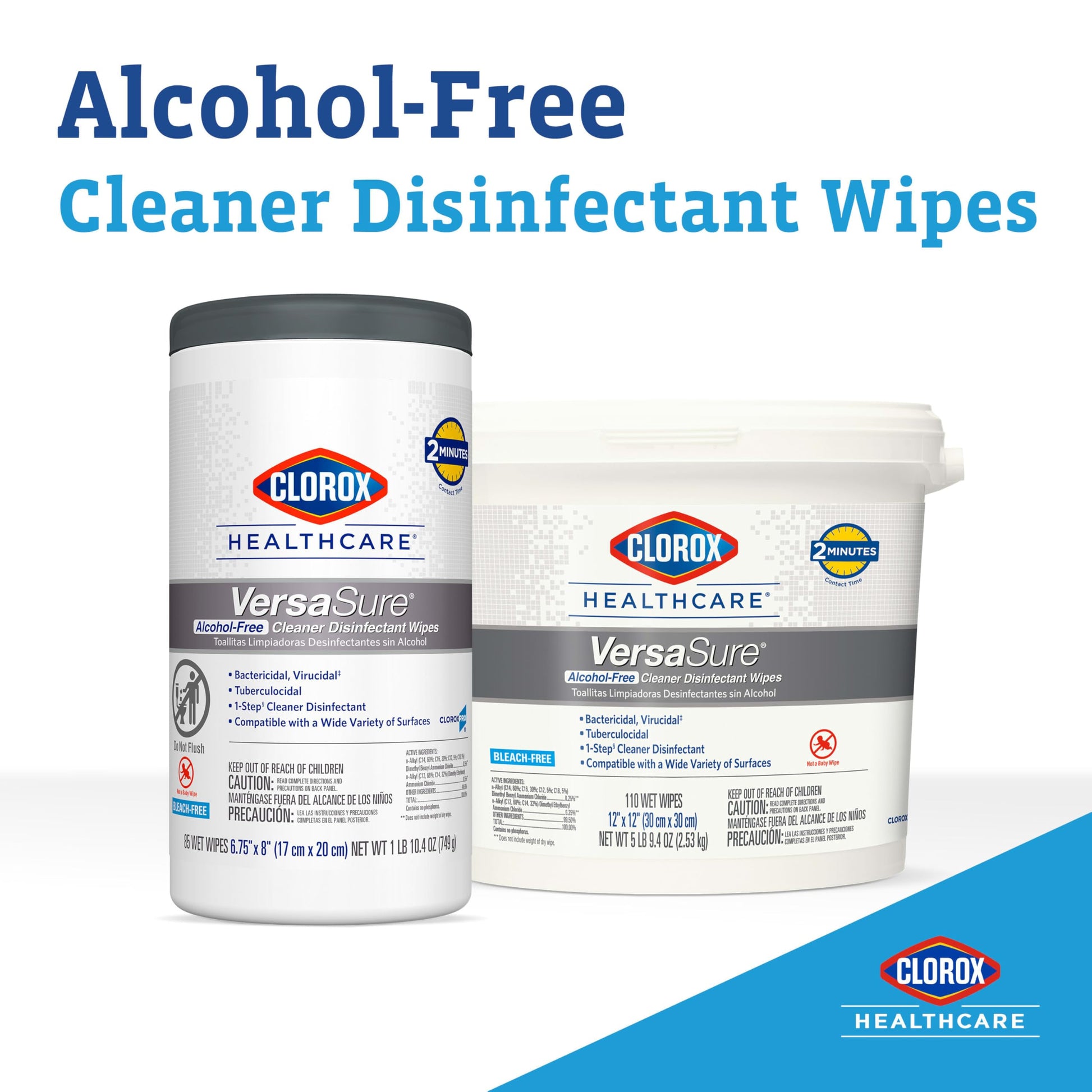 Buy now Clorox Healthcare VersaSure Cleaner Disinfectant Wipes, 6.75" x 8", 85 Count Canister (Package May Vary) at indiglob india