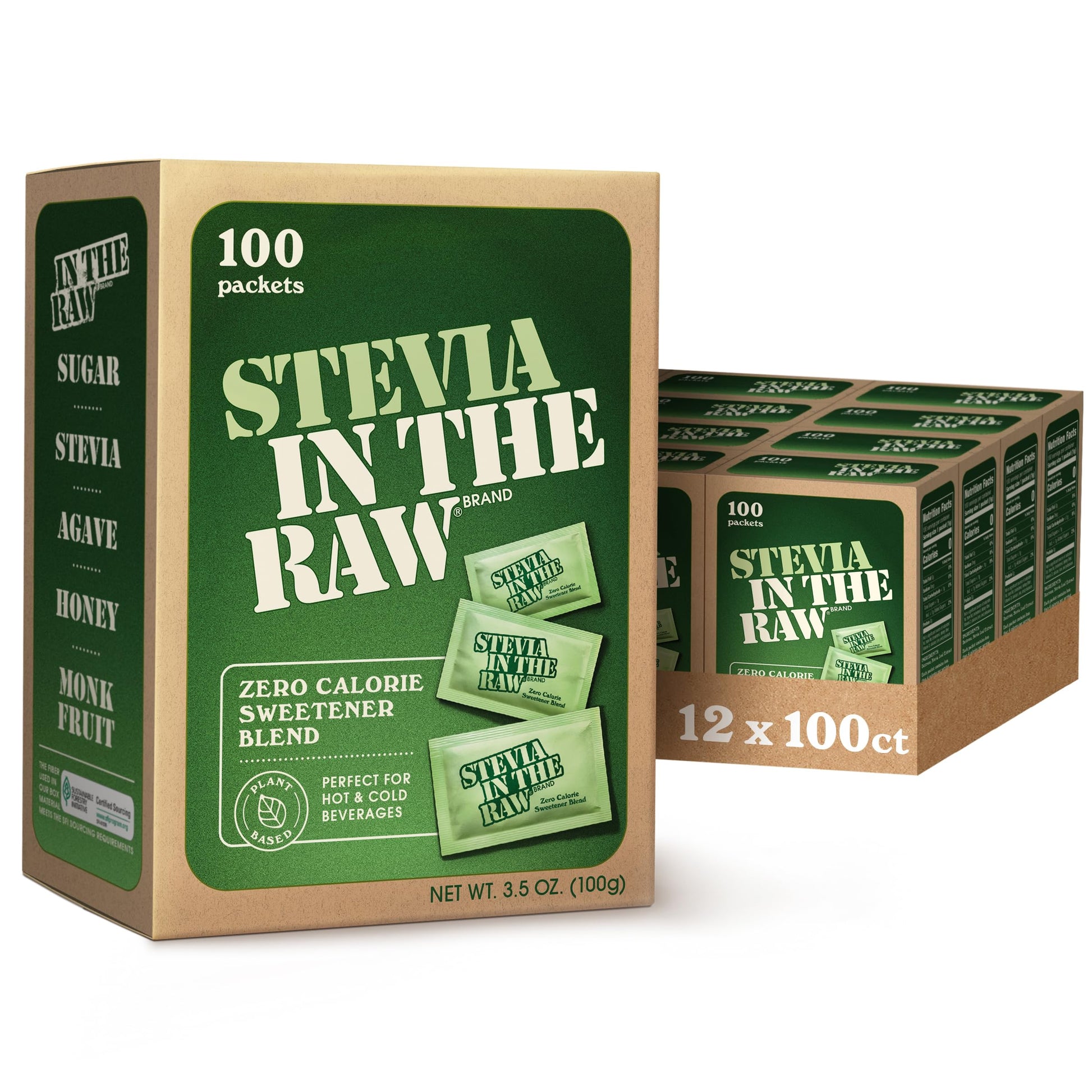 Buy now Stevia In The Raw Stevia Sweetener Packets, 50 Ct, Zero Calorie Stevia Sugar Substitute Packets, No Erythritol or Artificial Flavors, Vegan, Gluten Free, Kosher, Low Glycemic Index at indiglob india
