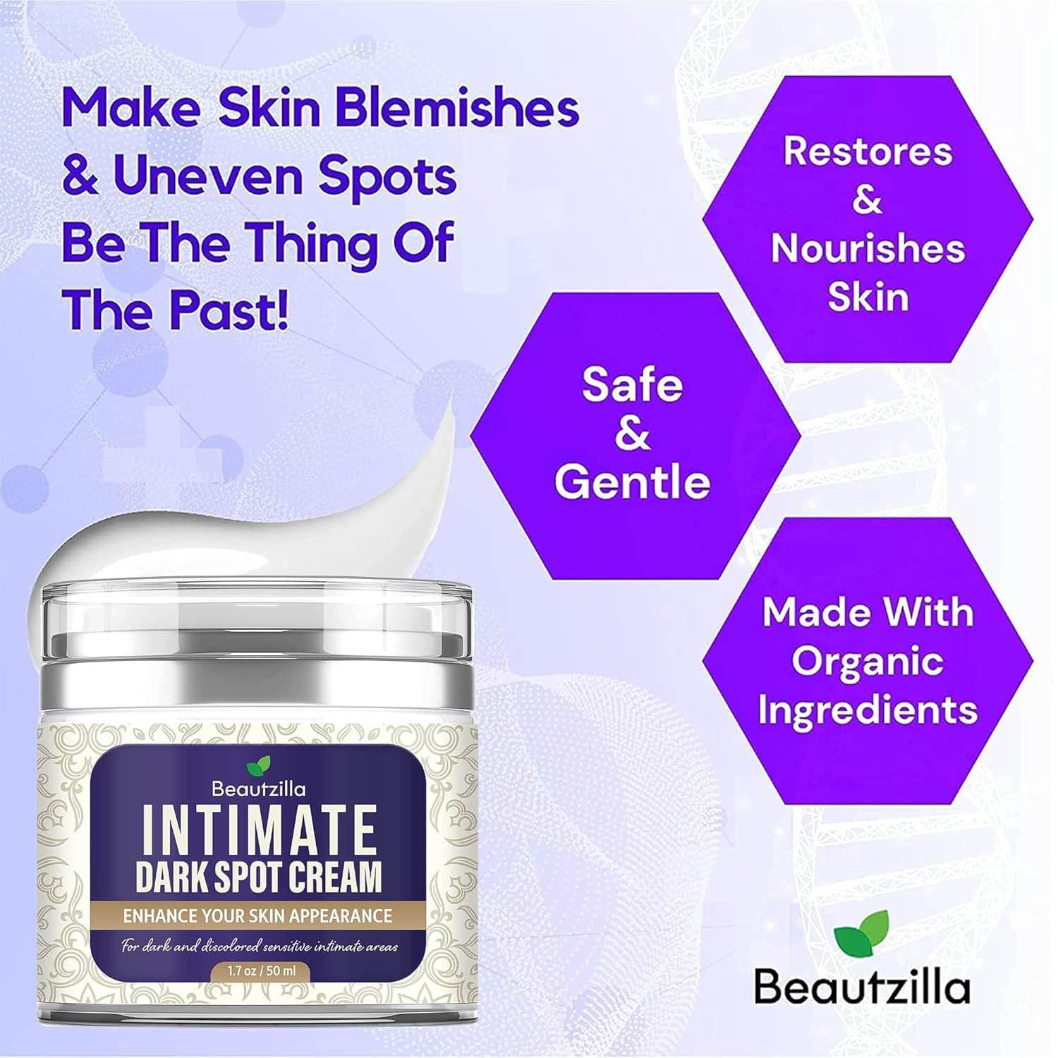 Beautzilla Intimate Area Dark Spot Corrector with Instant Results for Knees, Elbows, Underarms, and Thighs, White, 1.7 Fl Oz (Pack of 1) - My Store