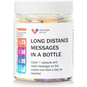 Long Distance Relationships Gifts Love Messages in a Bottle Gift for Boyfriend or Girlfriend (50PCS) Pre-Written Love Capsules Letters in Plastic Jar
