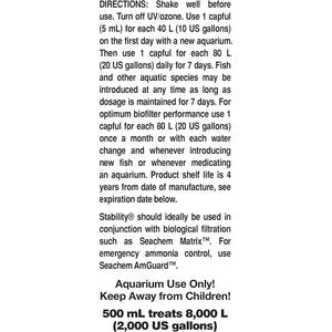 Seachem Stability Fish Tank Stabilizer - For Freshwater and Marine Aquariums, 16.9 Fl Oz (Pack of 1)