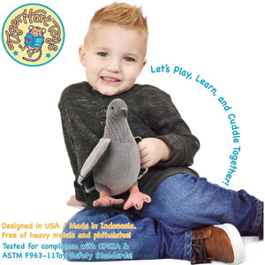 Pepper The Pigeon - 8.5 Inch Stuffed Animal Plush Bird
