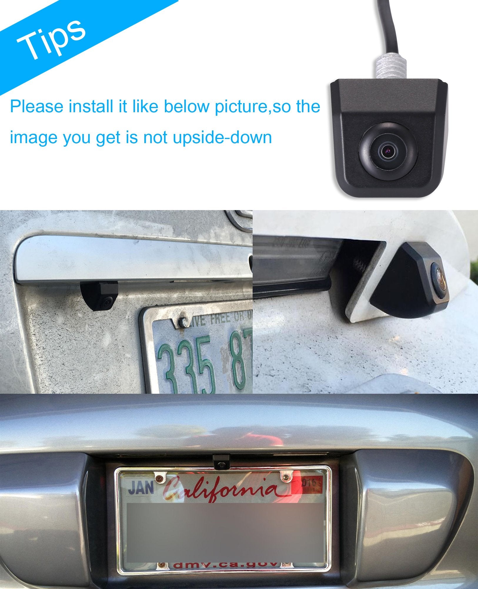 Buy now Front/Side/Rear View Camera,Chuanganzhuo Universal Normal Image Car Reverse Front/Side/Rear View Bakcup Camera for All Car,Black at indiglob india
