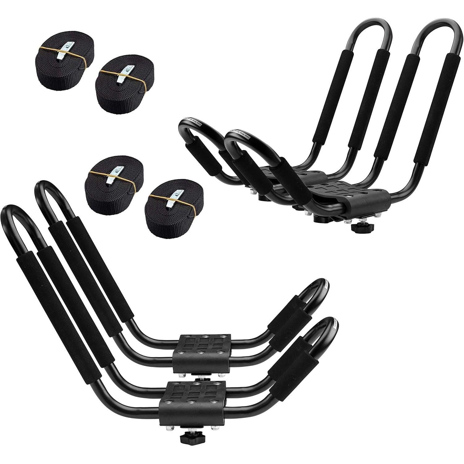 Buy now SCS Direct Kayak Roof Rack Sets - Two Kayak Racks for Cars and SUVs - Universal Fit Carriers Mount on Crossbars for Easy Travel with Kayaks Canoes and Surfboards by PaddleSports+ at indiglob india