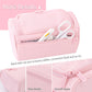 Buy now HVOMO Big Capacity Pencil Case High Large Storage Pouch Marker Pen Case Travel Simple Stationery Bag School College Office Organizer for Teens Girls Adults Student（Pink） at indiglob india