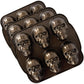 Nordic Ware Halloween Bakeware, Haunted Skull Cakelet Pan, Bronze