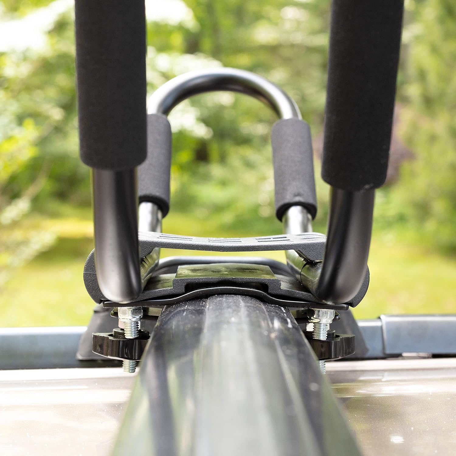 Buy now SCS Direct Kayak Roof Rack Sets - Two Kayak Racks for Cars and SUVs - Universal Fit Carriers Mount on Crossbars for Easy Travel with Kayaks Canoes and Surfboards by PaddleSports+ at indiglob india