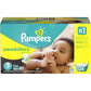 Pampers Swaddlers Diapers Size N 20 Count Pack of 2 (Total of 40 Pampers)