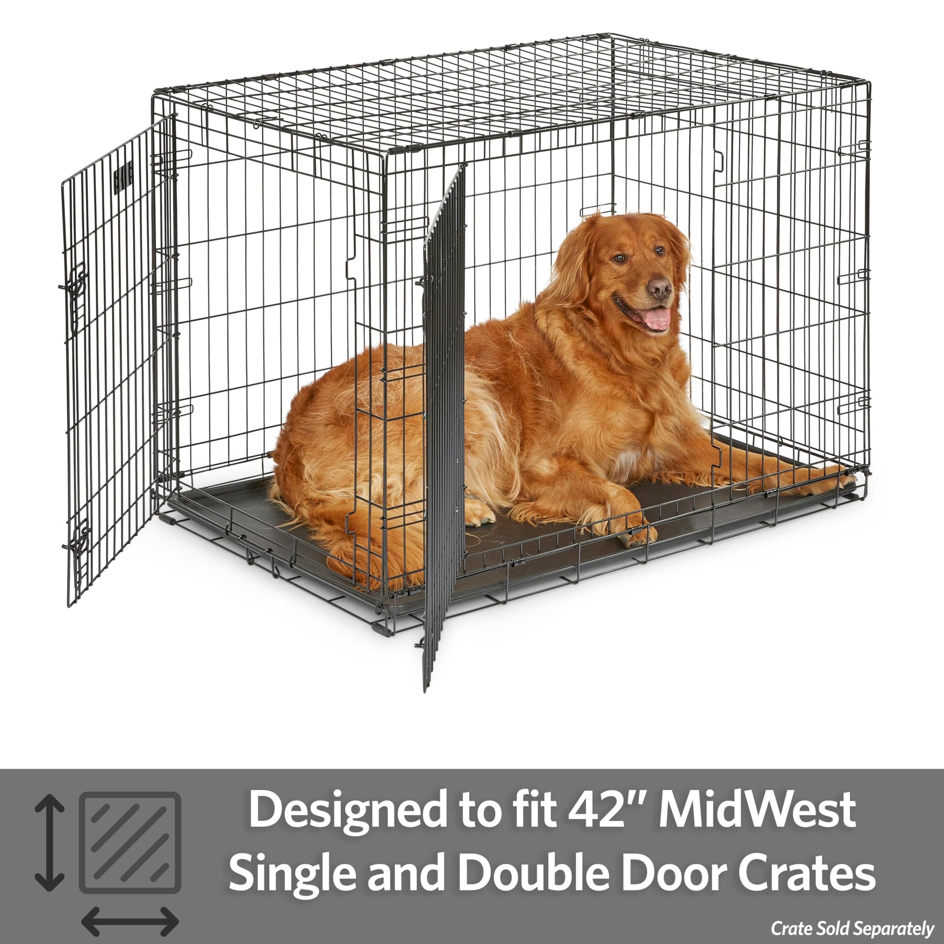 Buy now MidWest Homes for Pets Replacement Pan for 42-inch Dog Crates, Fits All Midwest and New World 42-inch Pet Cages, Multiple Uses, Plastic, Black, 9PAN at indiglob india