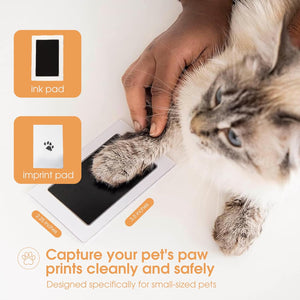 Pearhead Paw Print Clean Touch Ink Pad Kit for Dogs and Cats, Pet Owner Keepsake, DIY Inkless Paw and Nose Print Impression Set, Small/Medium