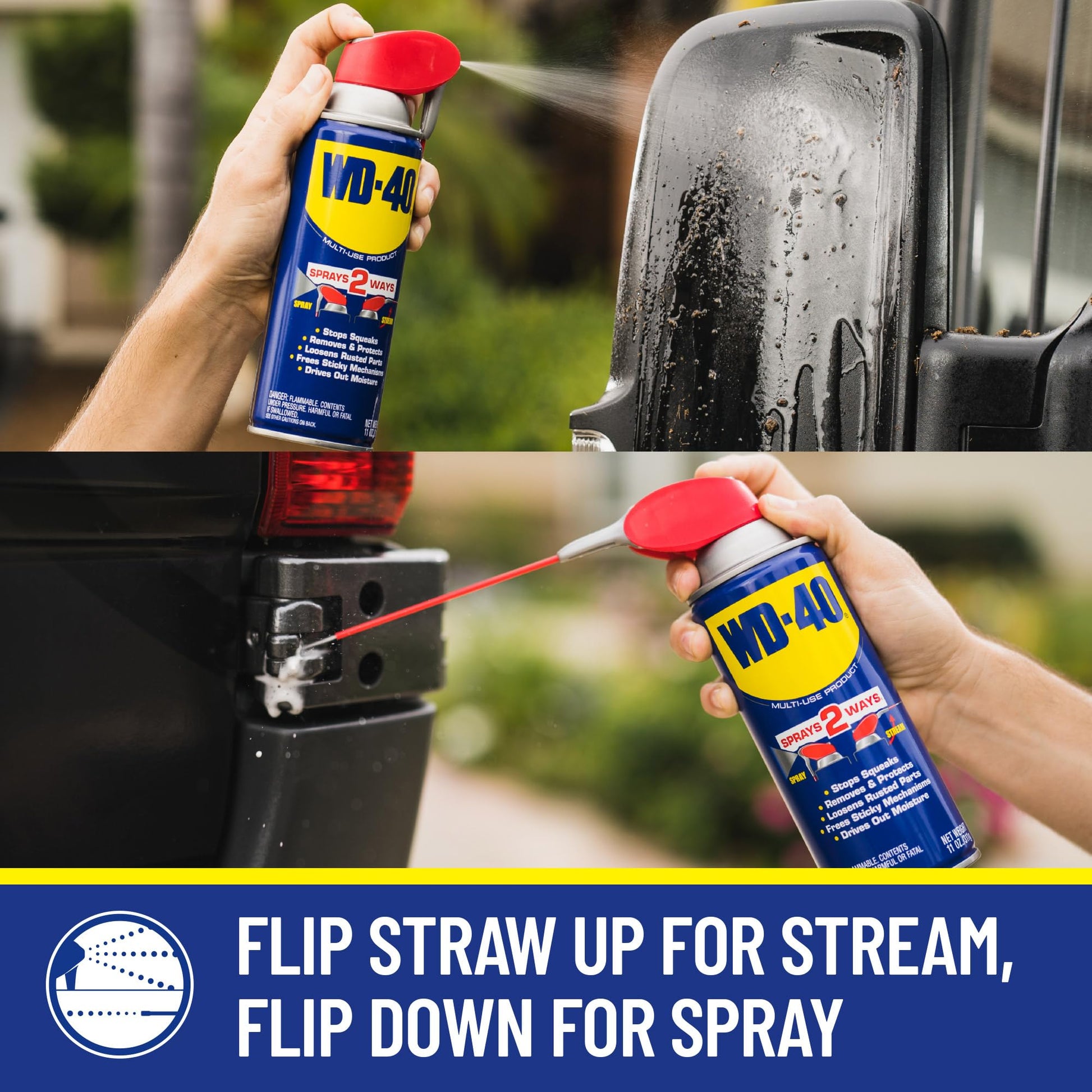 Buy now WD-40 Original Formula, Multi-Use Product with Smart Straw Sprays 2 Ways,12 OZ at indiglob india