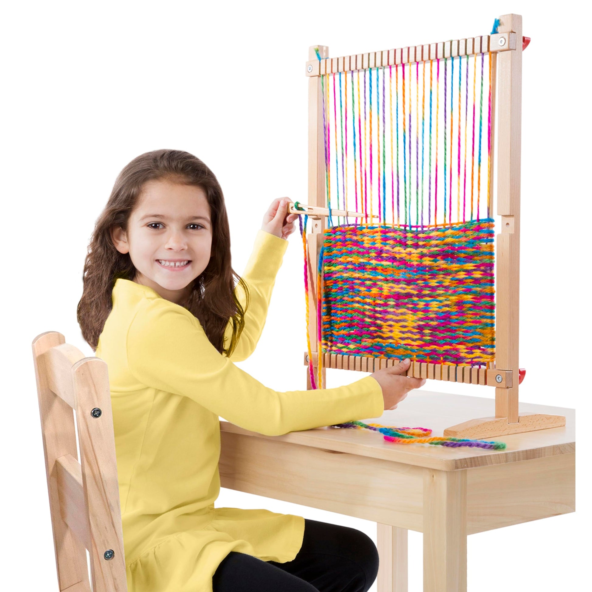 Buy now Melissa & Doug Wooden Multi-Craft Weaving Loom: Extra-Large Frame (22.75 x 16.5 inches) at indiglob india