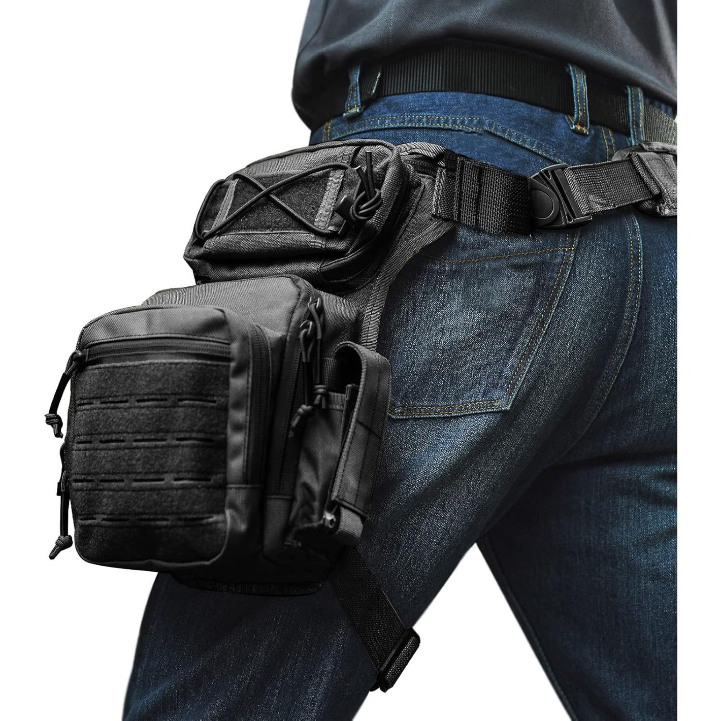 Drop Leg Bag for Men Women Military Tactical Thigh Pack Pouch Multifunctional Tactical Package Outdoor Hiking Thigh Bag