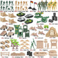 Army Men Toys for Boys 8-12, Military Soldier Army Base 160 Pcs Set Including WW2 Khaki Green Plastic and Accessories with Handbag for Kid