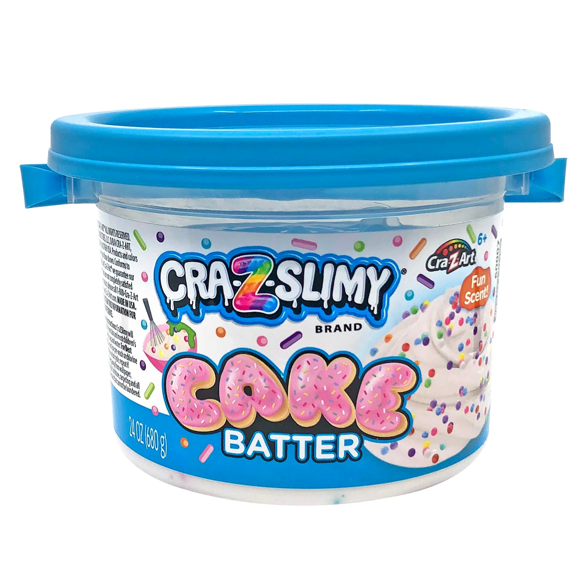 Buy now Cra-Z-Slimy Cake Batter Slime – 24 oz Extra Large Scented White Slime with Colorful Sprinkle Beads – Stretchy, Gooey, Mix-in Texture Fun at indiglob india
