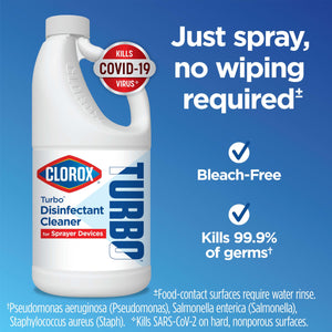 Buy now Turbo Disinfectant Cleaner for Sprayer Devices, Bleach-Free, Kills Cold and Flu Viruses and COVID-19 Virus, 64 Fluid Ounces at indiglob india
