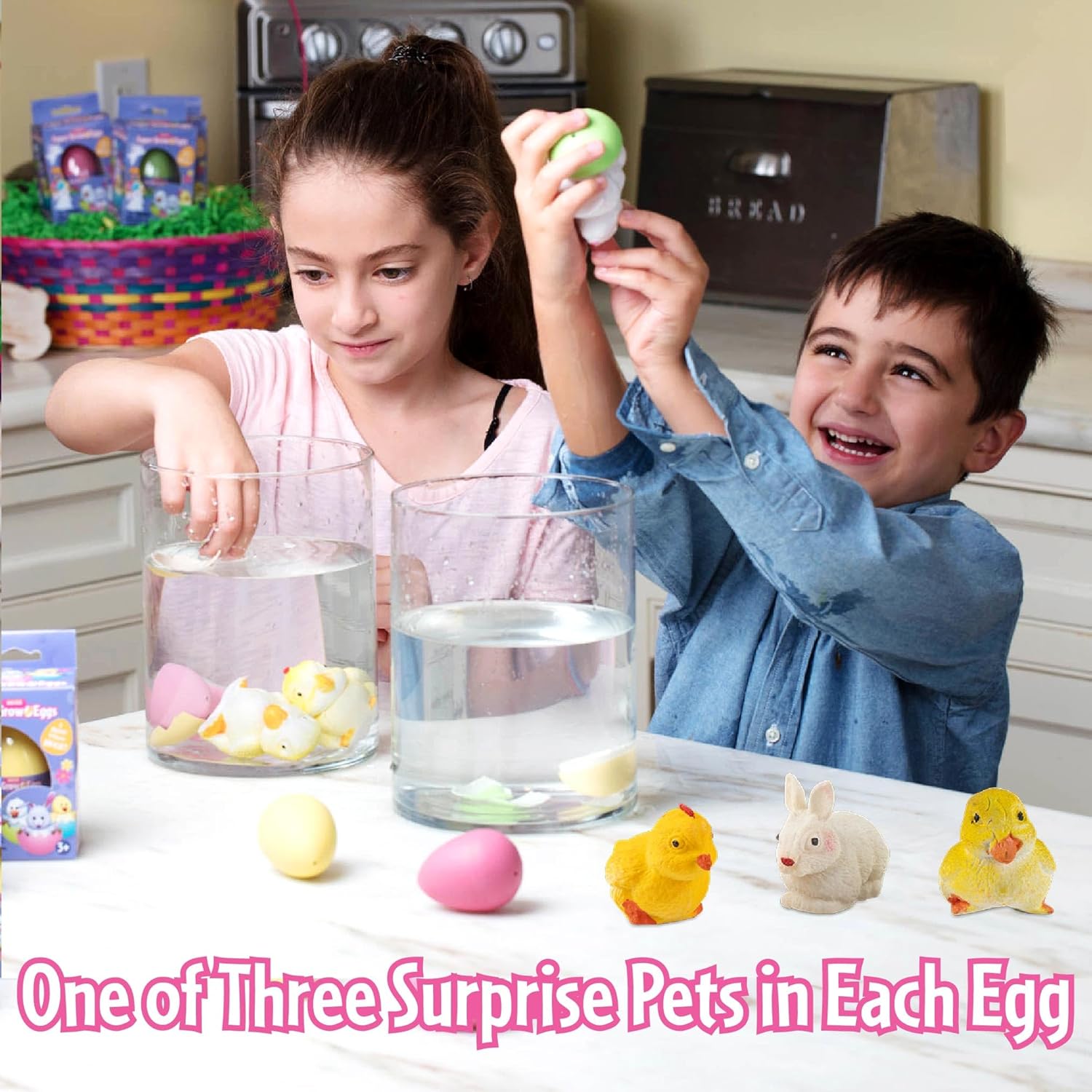 Buy now Easter Grow Pets For Kid Egg Hunt- 3 Pk- Hatch Surprise Animals That Expand 5-6x in Water- Bunny, Chick or Duck- Great Candy Alternative & Basket Stuffers- Make Your Next Scavenger Hunt Extra Special! at indiglob india