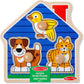 Melissa & Doug Pets Jumbo Peg Wooden Puzzle; Animal Puzzles, Peg Puzzles for Toddlers Ages 1+