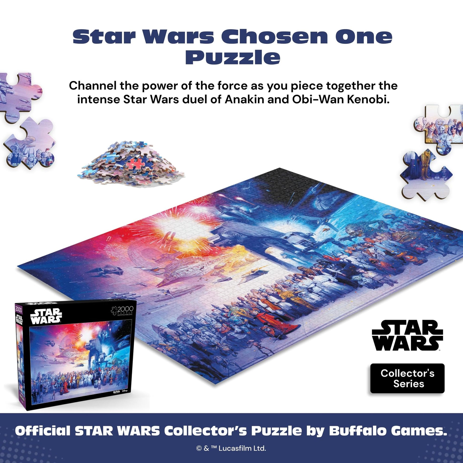 Buy now Buffalo Games - Star Warsƒ?› - You were The Chosen One - 2000 Piece Jigsaw Puzzle for Adults - Challenging Puzzle Perfect for Game Nights - Finished Size is 38.50 x 26.50 at indiglob india