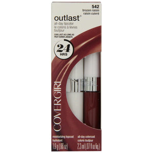 CoverGirl Outlast All Day Two Step Lipcolor, Brazen Raisin 542, 0.13 Ounce