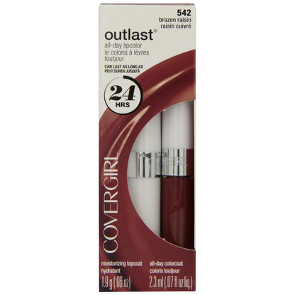 CoverGirl Outlast All Day Two Step Lipcolor, Brazen Raisin 542, 0.13 Ounce