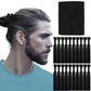 79STYLE 100pcs Men Hair Tie For Man Bun.Man Bands Hair Ties For Mens Long Hair Elastic Fabric Hair Ties Knotted Black Ribbons Knot Men's Ponytail Holders Guys (Black-100pcs)